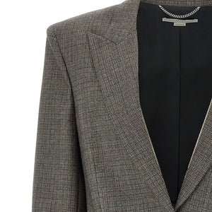 Stella Mccartney Single-breasted Micro Houndstooth Blazer