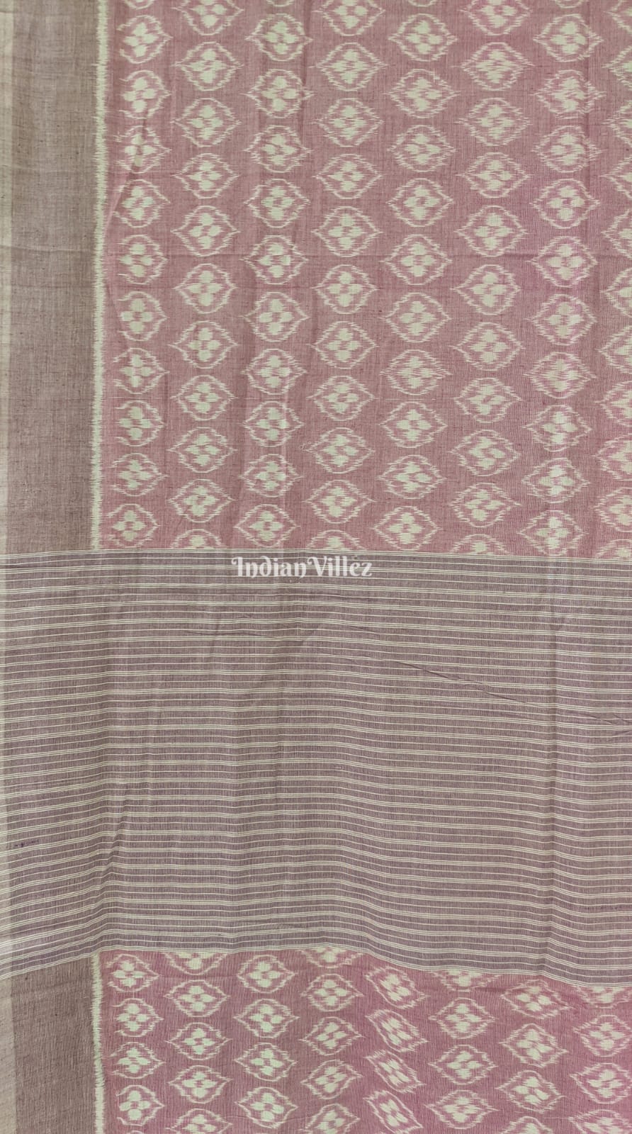 Mauve Odisha Ikat Pure Sambalpuri Cotton Saree