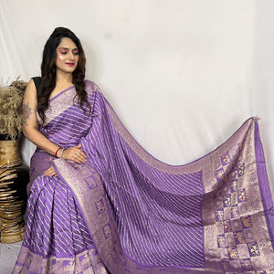 Modal Silk Leheriya Print Saree