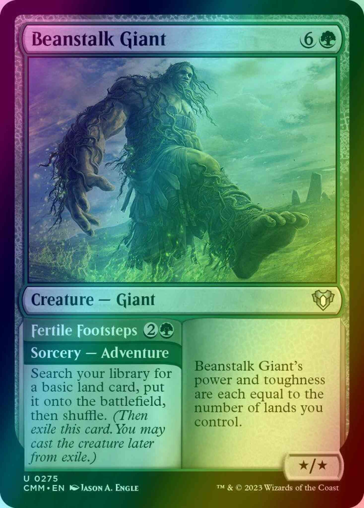 Beanstalk Giant // Fertile Footsteps [275] [Commander Masters] [Foil]