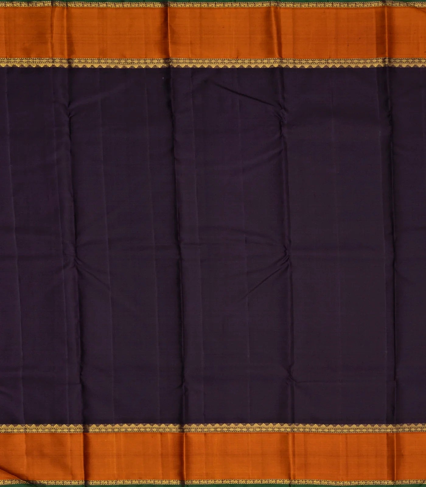 Cream Handloom Kanchipuram Korvai Silk Saree With Kamalam Buttas