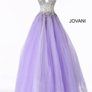 Beaded Sleeveless A-line Gown by Jovani 65379