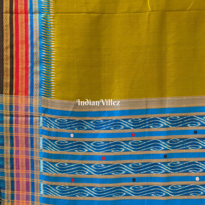 Mehndi Green Kathiphera Odisha Ikat Khandua Silk Saree