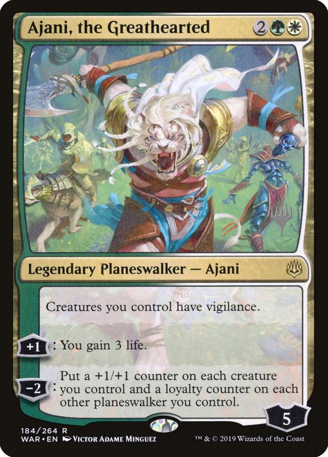 Ajani, the Greathearted [184p] [Promo Pack] [War of the Spark Promos] [Non-Foil]