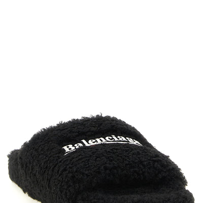 Balenciaga Furry Open Sandals
