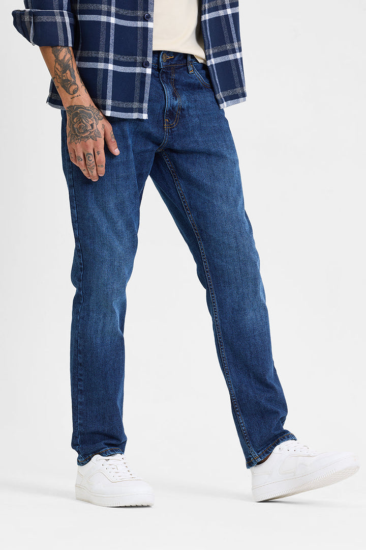 Dark Blue Regular Fit Jeans