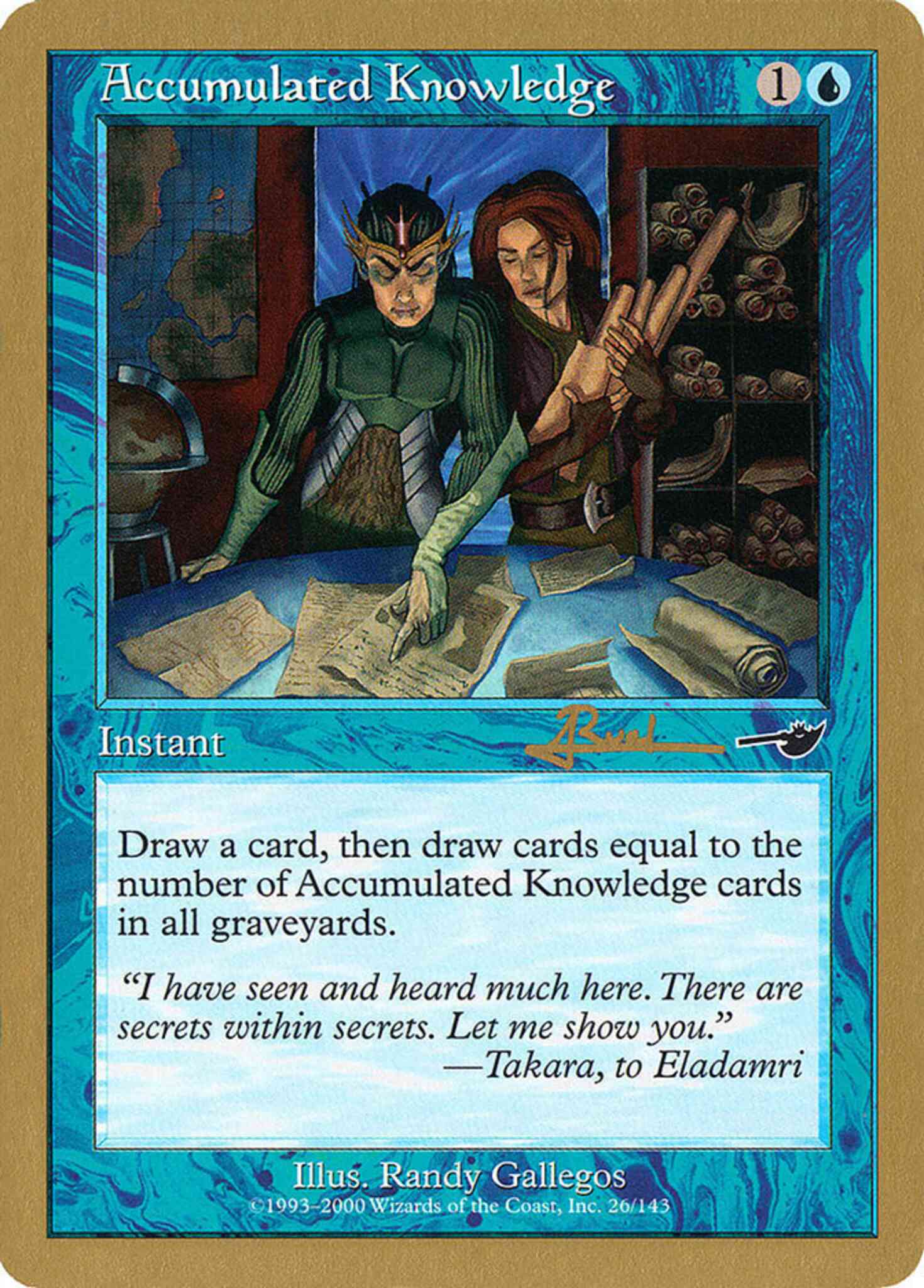 Accumulated Knowledge [ar26] [World Championship Decks 2001] [Non-Foil]