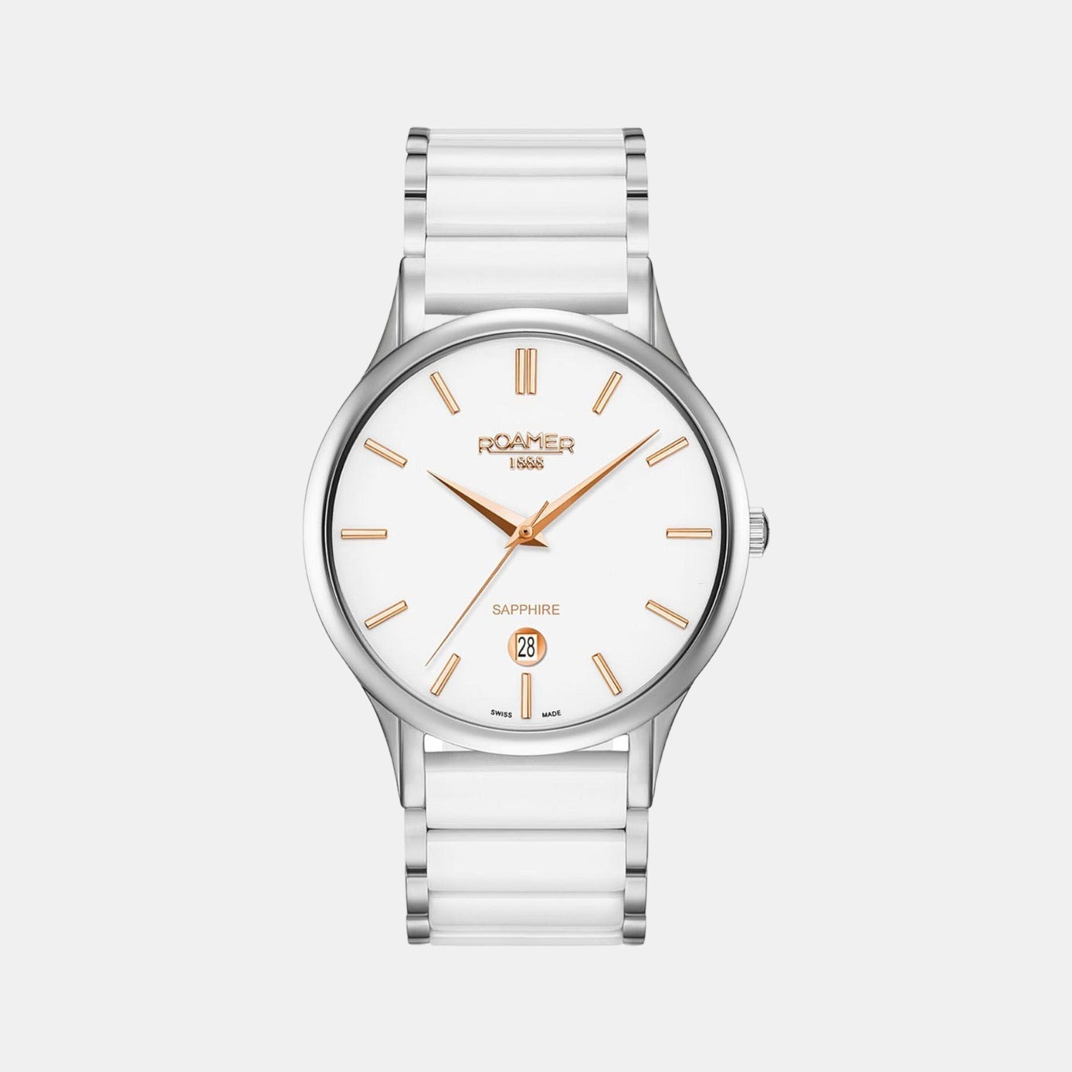 C-Line Men Quartz White Dial Analog Stainless Steel Watch 657833 40 25 60