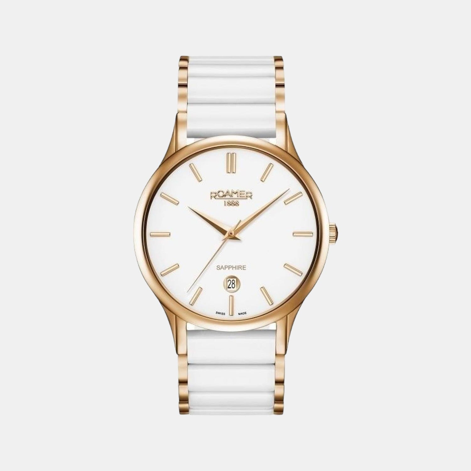C-Line Men Quartz White Dial Analog Ceramic Watch 657833 49 25 60