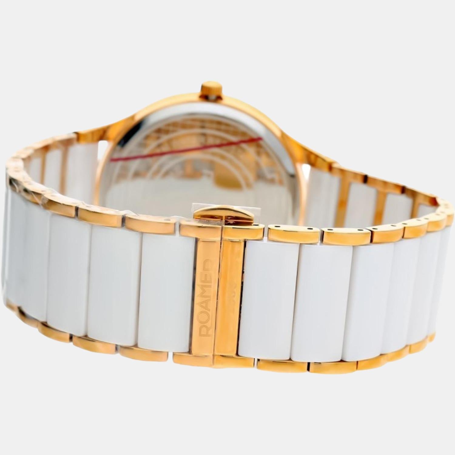 C-Line Men Quartz White Dial Analog Ceramic Watch 657833 49 25 60
