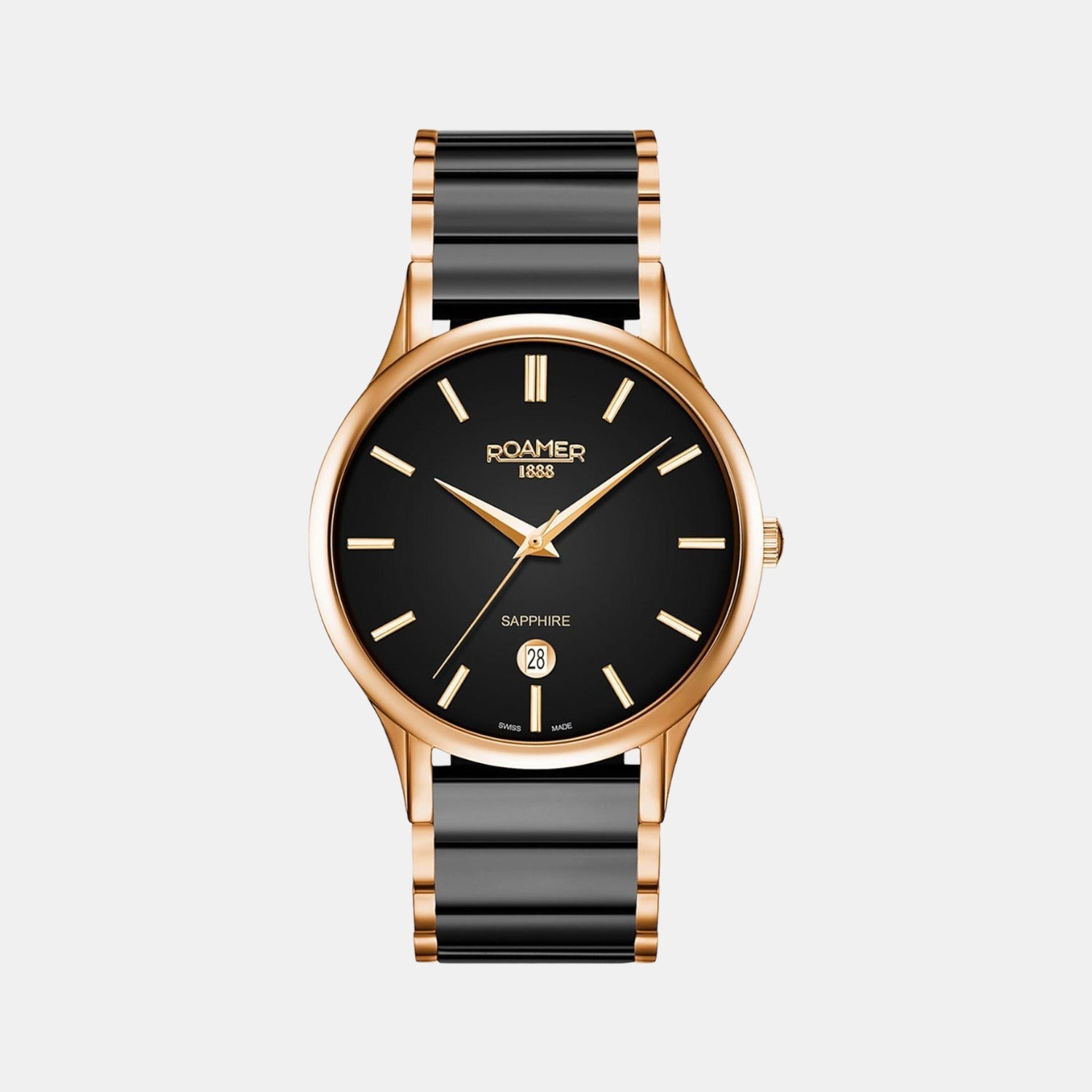 C-Line Men Quartz Black Dial Analog Ceramic Watch 657833 49 55 60