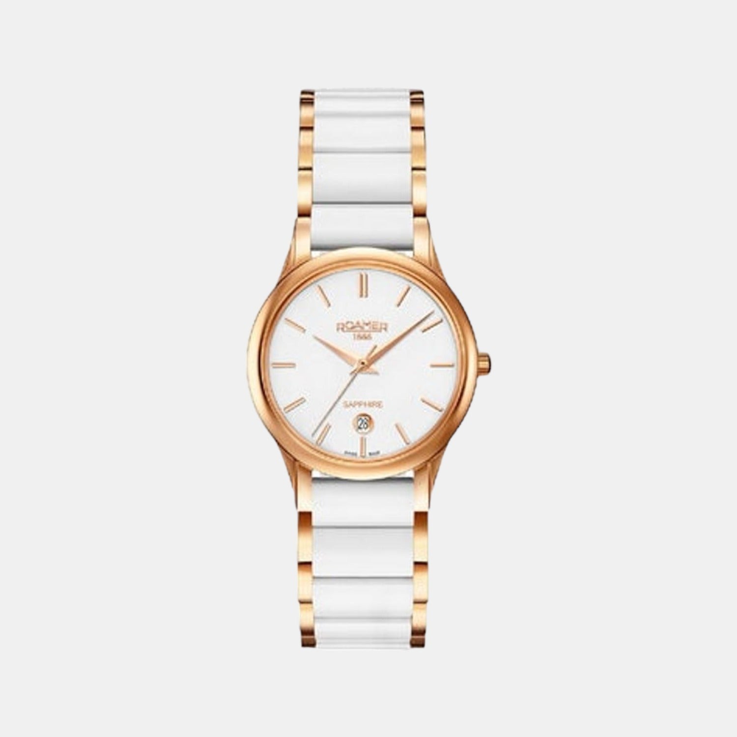 C-Line Women Quartz White Dial Analog Ceramic Watch 657844 49 25 60
