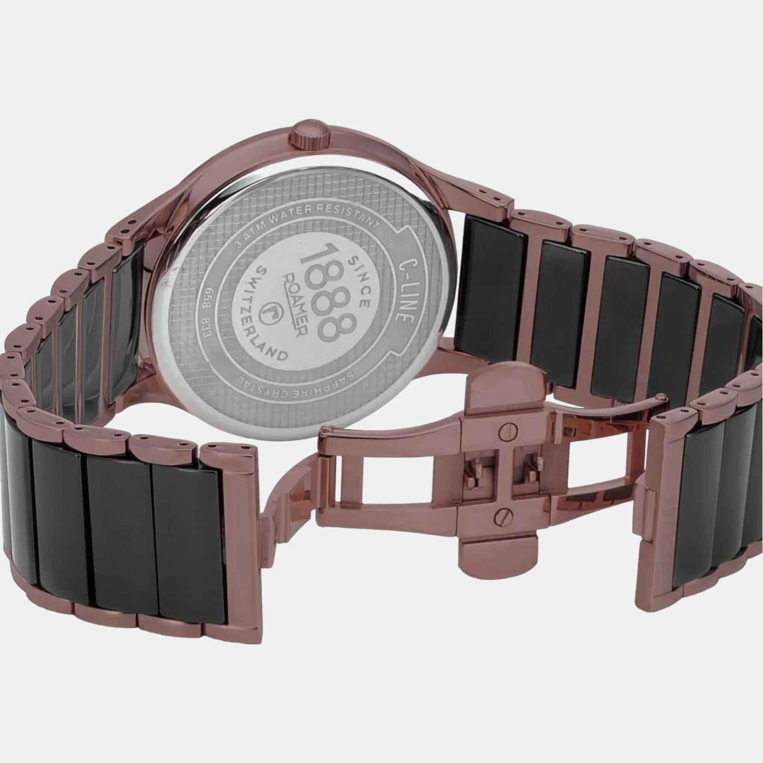 C-Line Men Quartz Black Dial Analog Ceramic Watch 658833 43 55 61