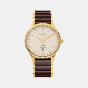 C-Line Men Quartz Gold Dial Analog Stainless Steel Watch 658833 48 35 63