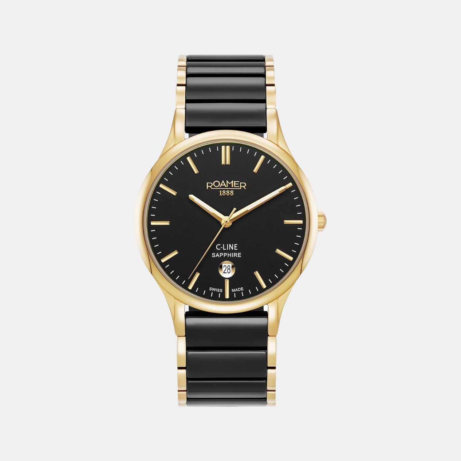 C-Line Men Quartz Black Dial Analog Stainless Steel Watch 658833 48 55 61