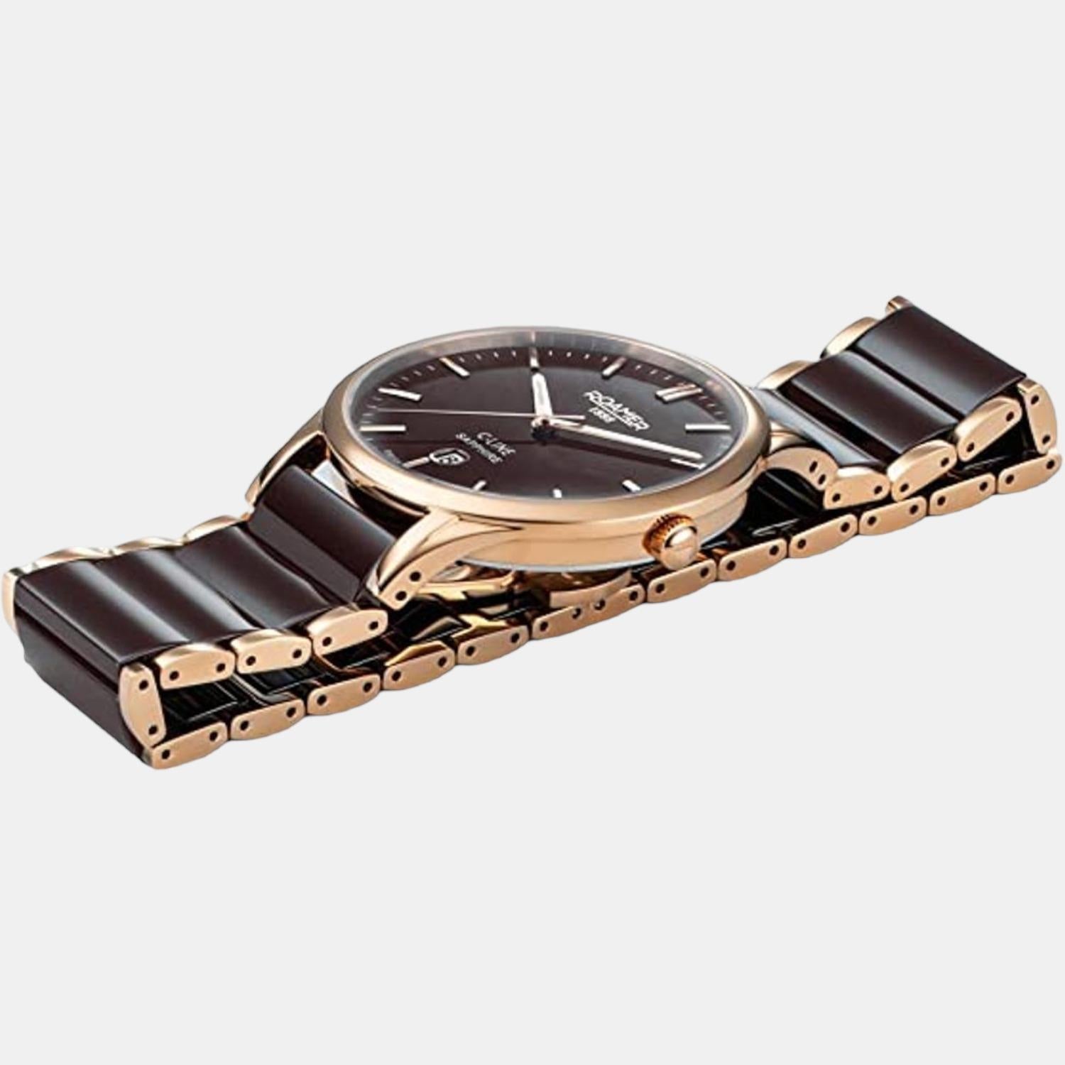 C-Line Men Quartz Brown Dial Analog Ceramic Watch 658833 48 65 63