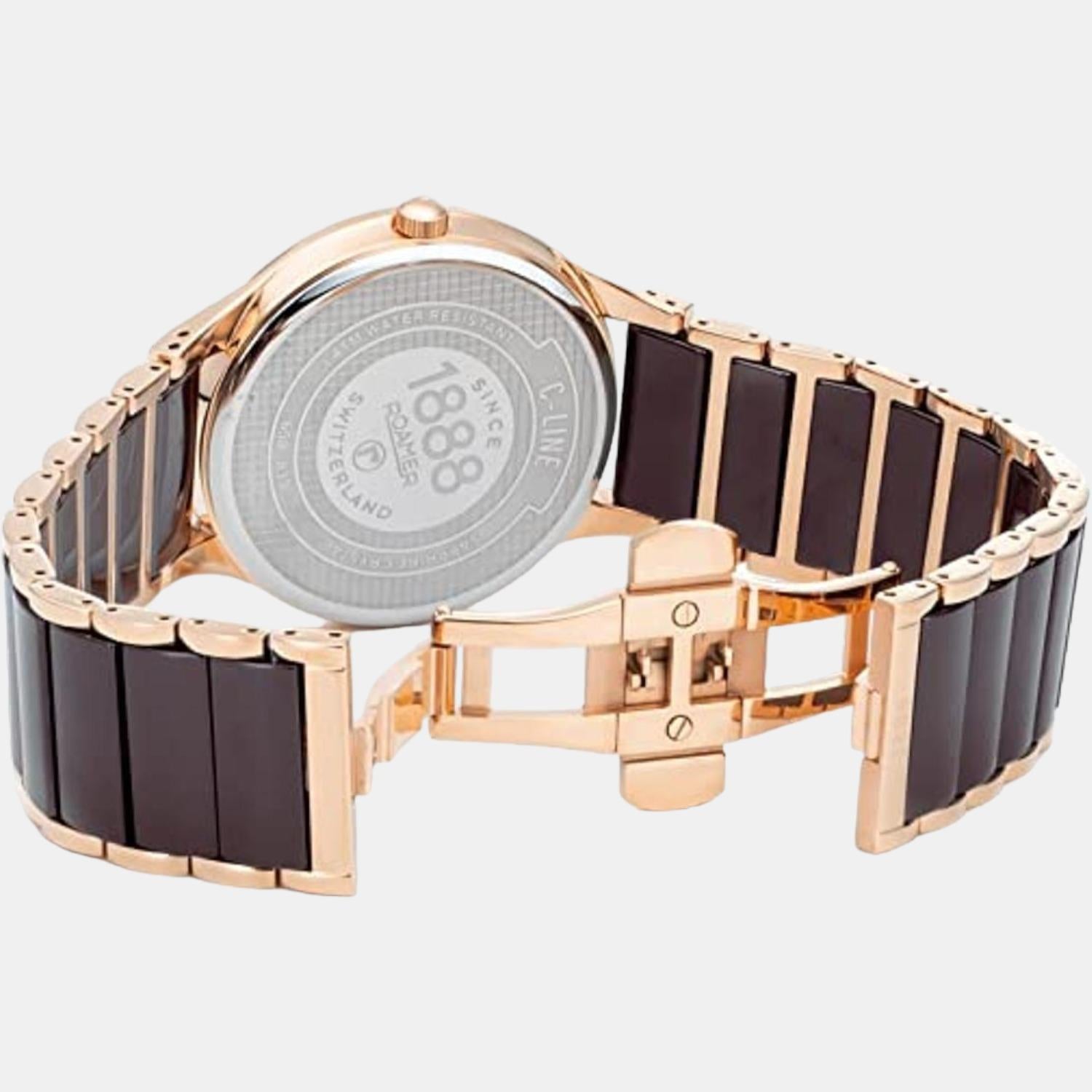 C-Line Men Quartz Brown Dial Analog Ceramic Watch 658833 48 65 63