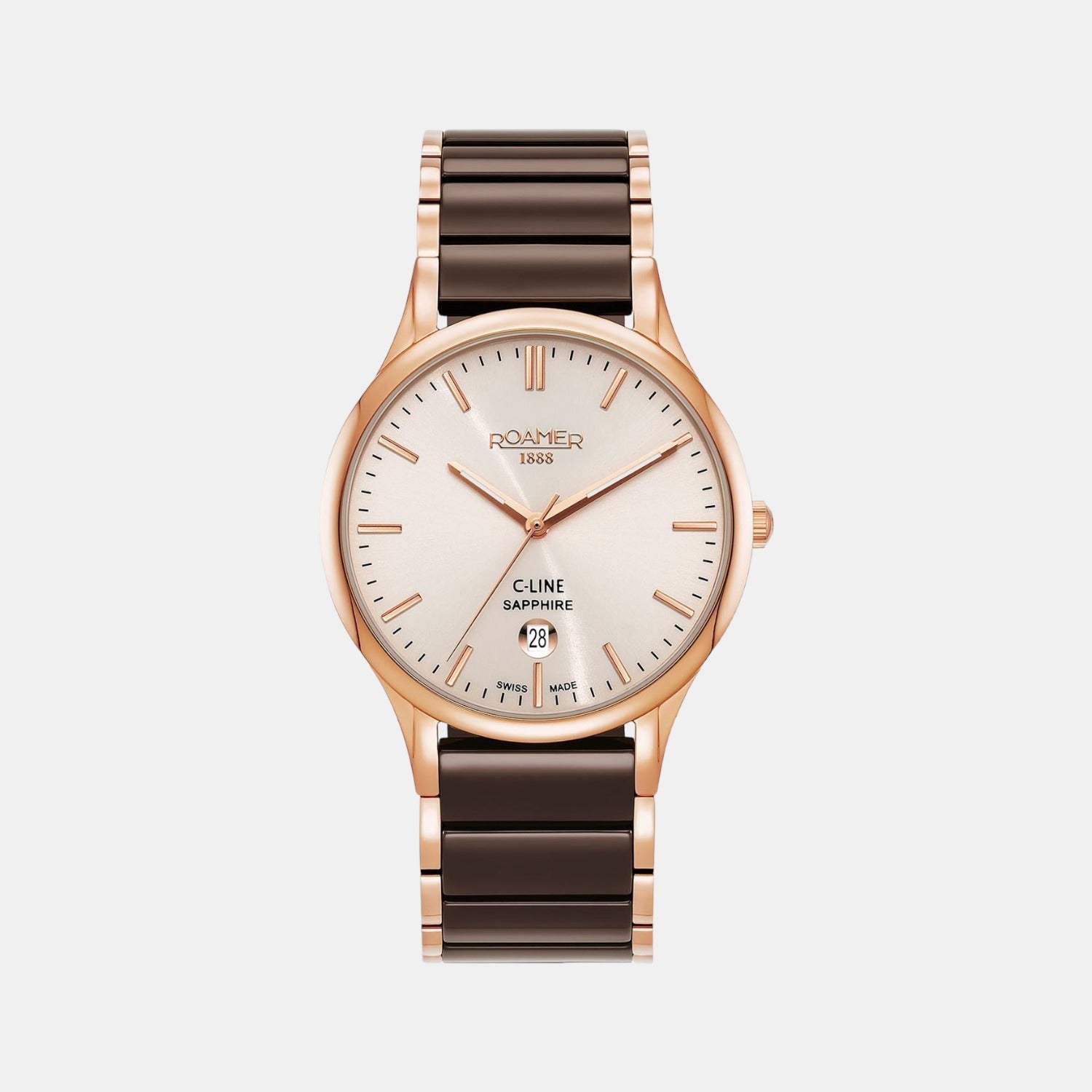 C-Line Men Quartz Beige Dial Analog Stainless Steel Watch 658833 49 35 63