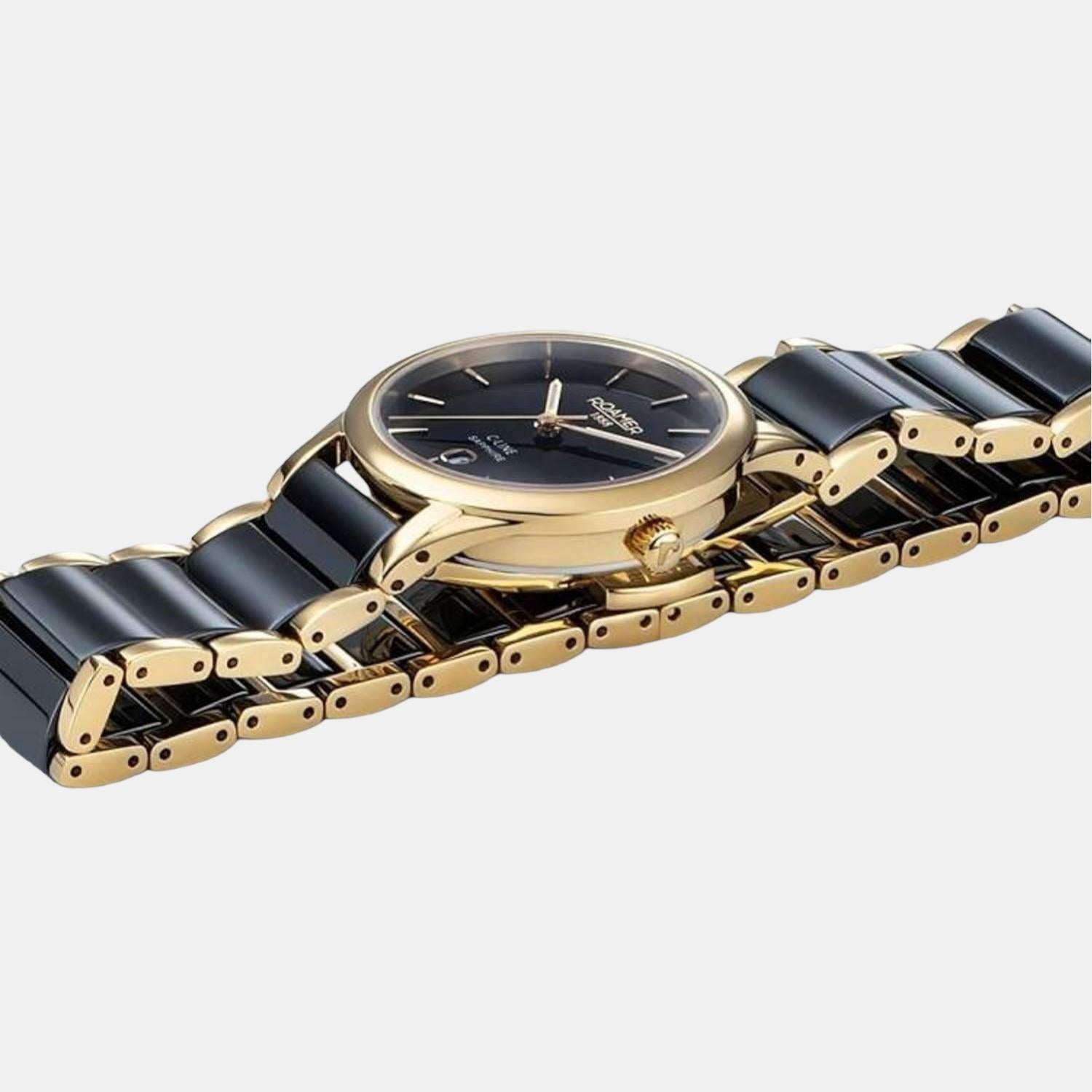 C-Line Women Quartz Black Dial Analog Stainless Steel Watch 658844 48 55 61