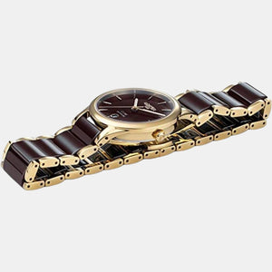 C Line Women Quartz Brown Dial Analog Ceramic Watch 658844 48 65 63