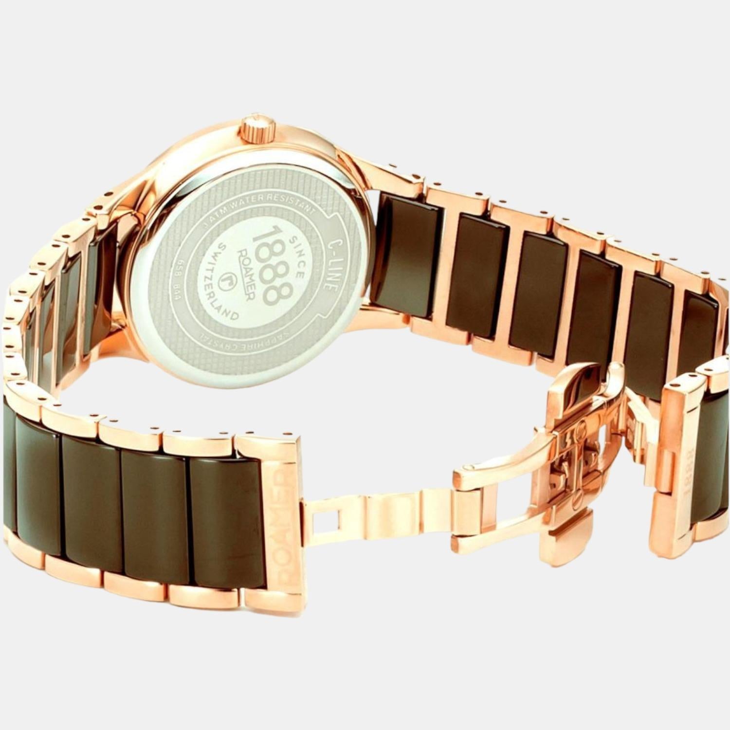 C-Line Women Quartz Brown Dial Analog Stainless Steel Watch 658844 49 65 63
