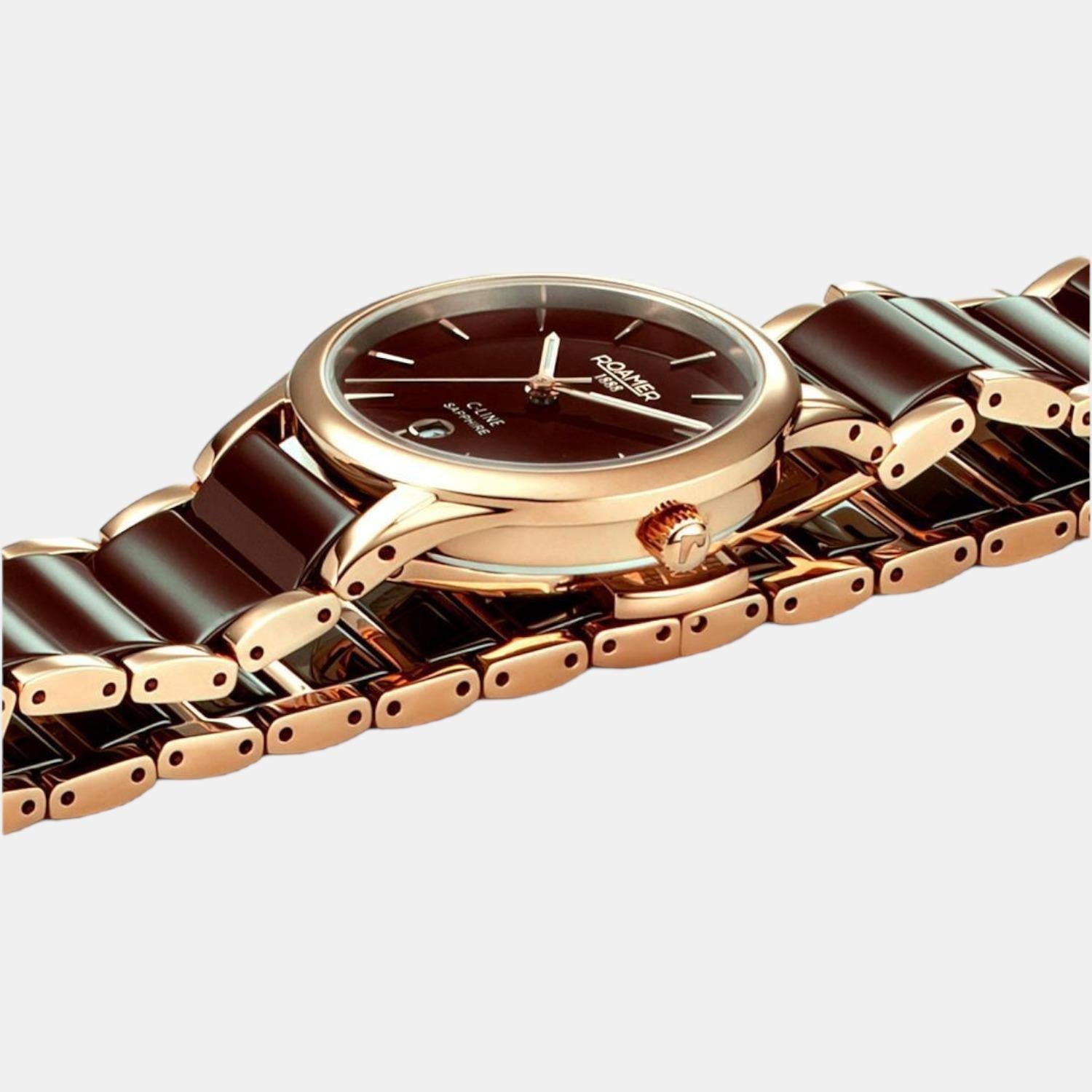 C-Line Women Quartz Brown Dial Analog Stainless Steel Watch 658844 49 65 63