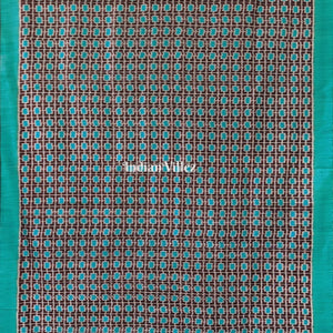 Sea Green Coffee Odisha Ikat Contemporary Silk Saree