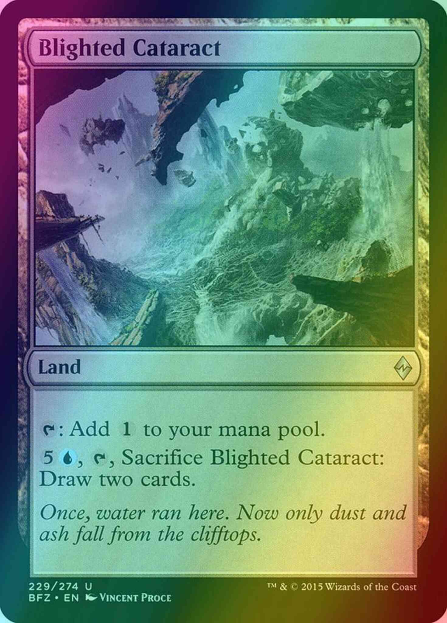 Blighted Cataract [229] [Battle for Zendikar] [Foil]