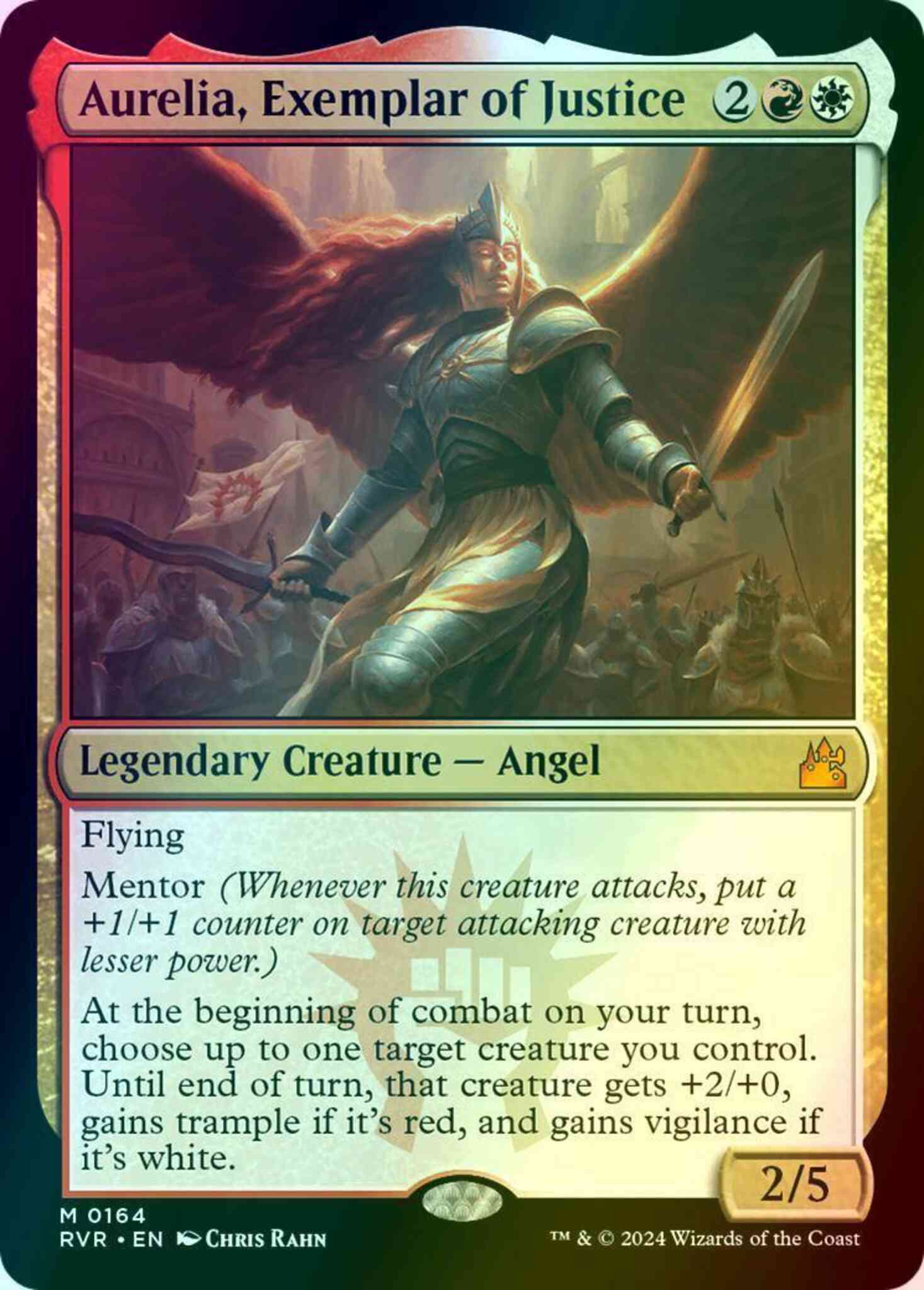 Aurelia, Exemplar of Justice [164] [Ravnica Remastered] [Foil]