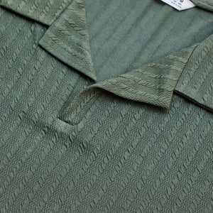 Olive Textured Cuban T-Shirt