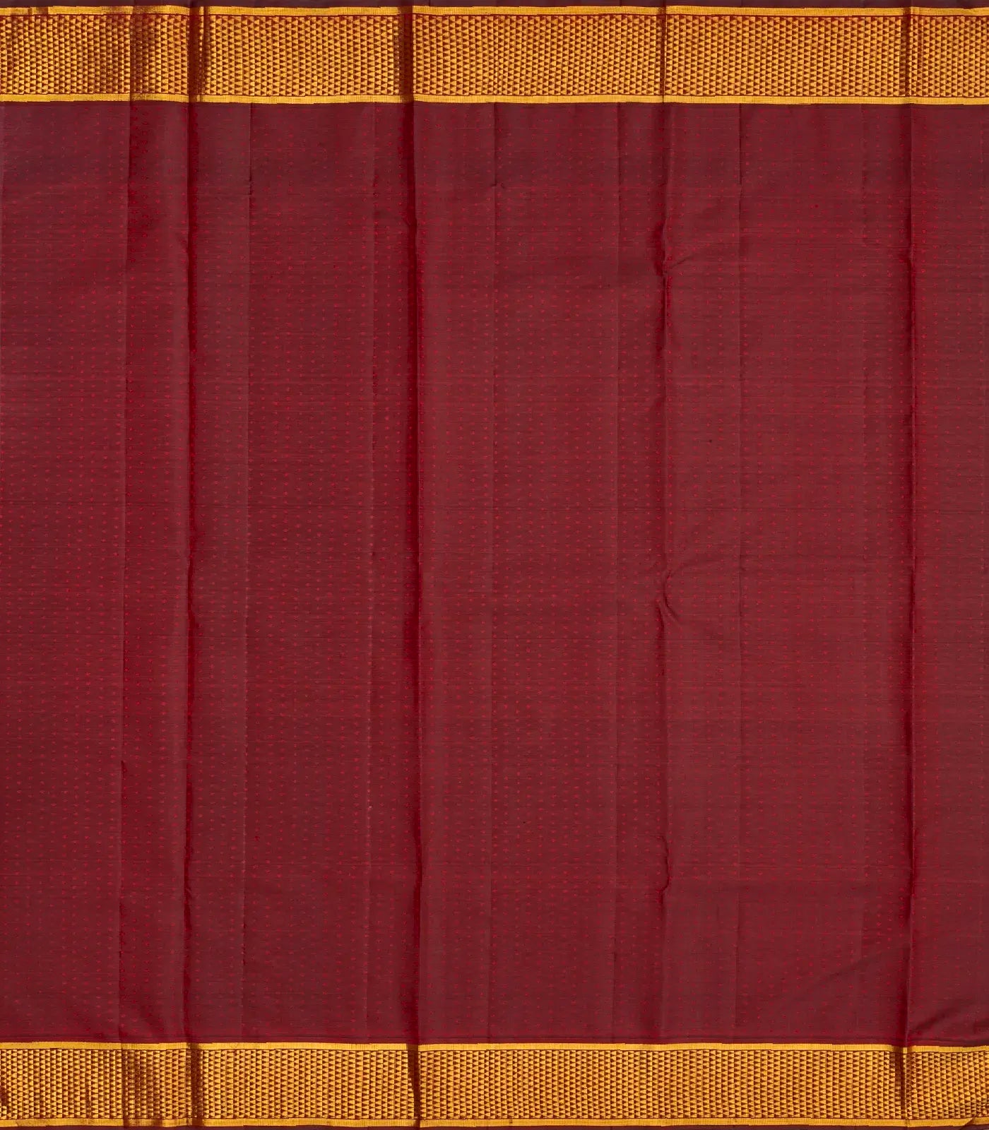 White Handloom Kanchipuram Korvai Silk Saree With Maroon Border