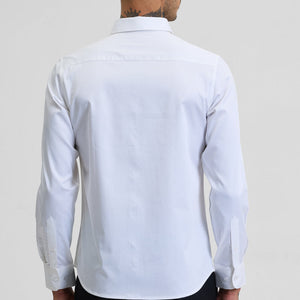 White Embellished Slim Fit Shirt