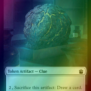 Alien Rhino Token (03) // Clue Token (21) [Universes Beyond: Doctor Who: Tokens] [Foil]