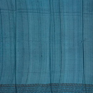 Red Tussar Silk Saree Is Printed With Floral Motifs