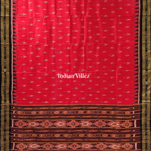Red Mayur Chandrika Khandua Silk Saree