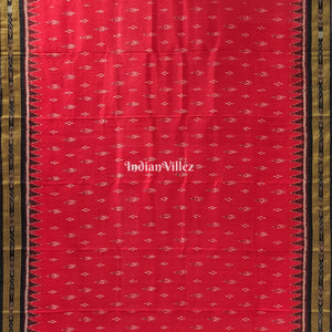 Red Mayur Chandrika Khandua Silk Saree