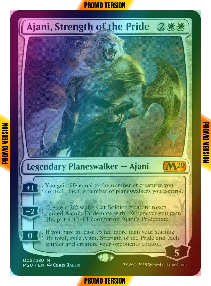 Ajani, Strength of the Pride [2p] [Promo Pack] [Core Set 2020 Promos] [Foil]