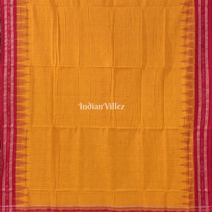 Yellow Maniabandha Cotton Jharana Saree