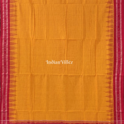 Yellow Maniabandha Cotton Jharana Saree