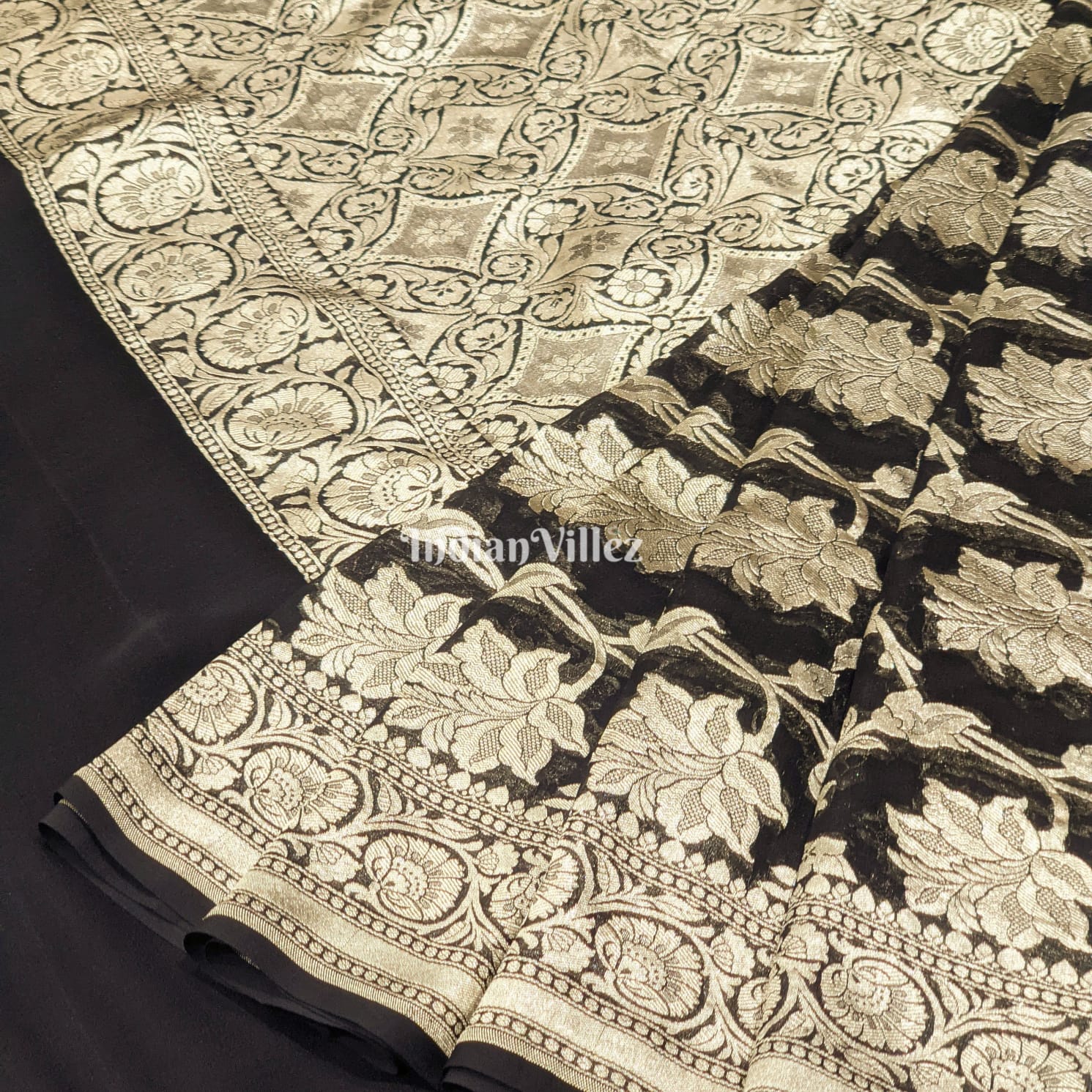 Black Rangkaat Banarasi Khaddi Georgette Saree