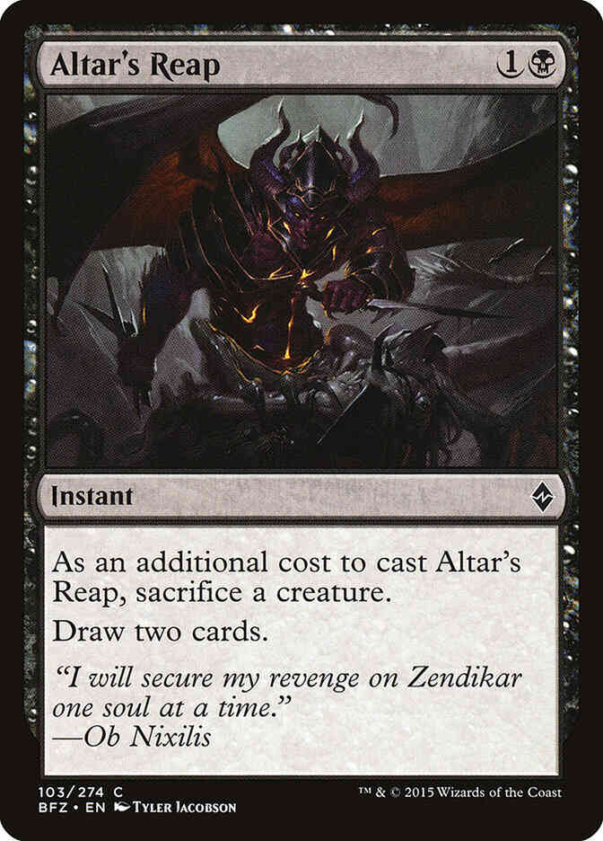 Altar's Reap [103] [Battle for Zendikar] [Non-Foil]