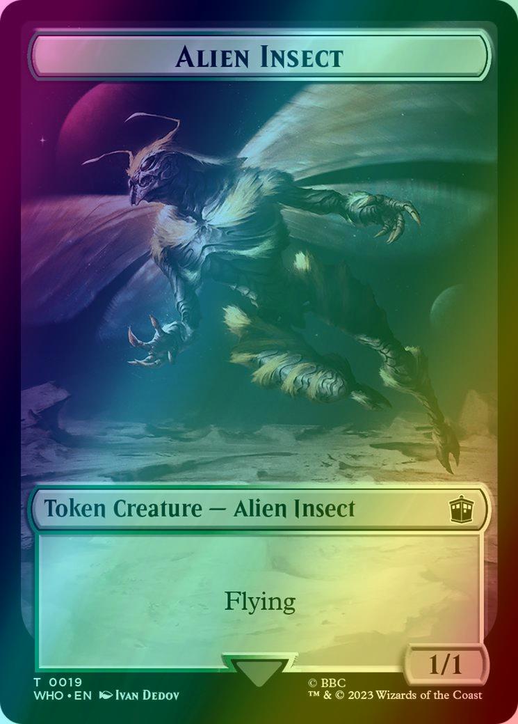 Alien Angel Token (11) // Alien Insect Token (19) [Universes Beyond: Doctor Who: Tokens] [Foil]