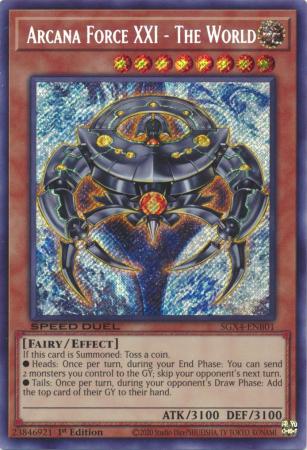 Arcana Force XXI - The World - SGX4-ENB01 - Secret Rare - 1st Edition