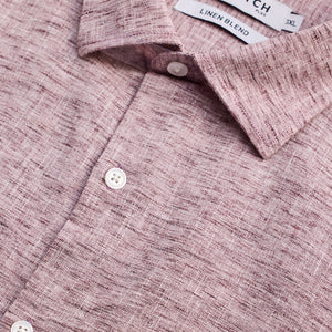 Mauve Linen Blend Shirt