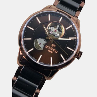 C-Line Men Quartz Brown Dial Analog Ceramic Watch 672661 40 65 60