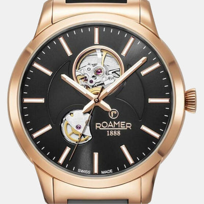 C-Line Men Automatic Black Dial Analog Ceramic Watch 672661 49 55 60