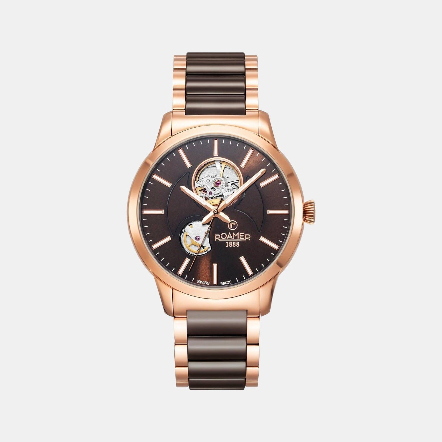 C-Line Men Quartz Brown Dial Analog Stainless Steel Watch 672661 49 65 60