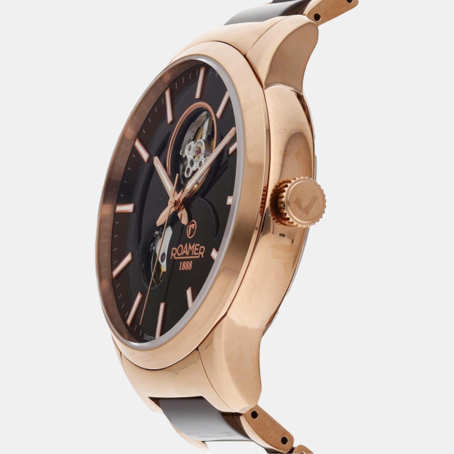 C-Line Men Quartz Brown Dial Analog Stainless Steel Watch 672661 49 65 60