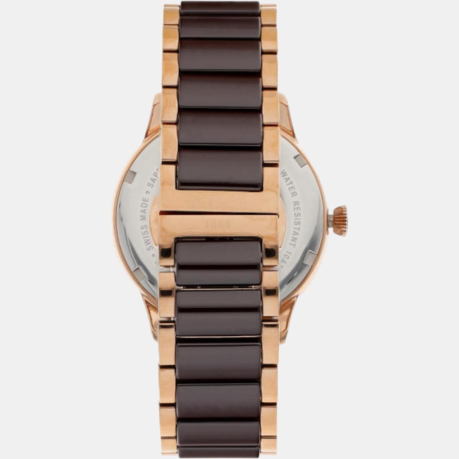 C-Line Men Quartz Brown Dial Analog Stainless Steel Watch 672661 49 65 60