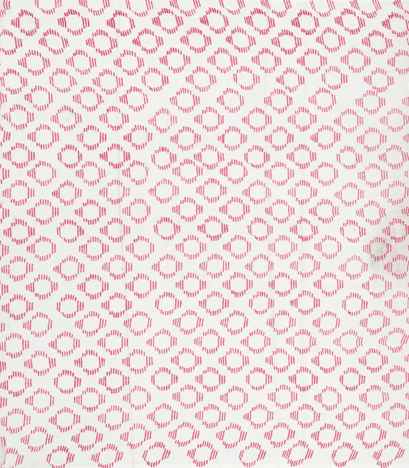 White Woven Jaipur Cotton Saree With Pink Printed Floral Motifs